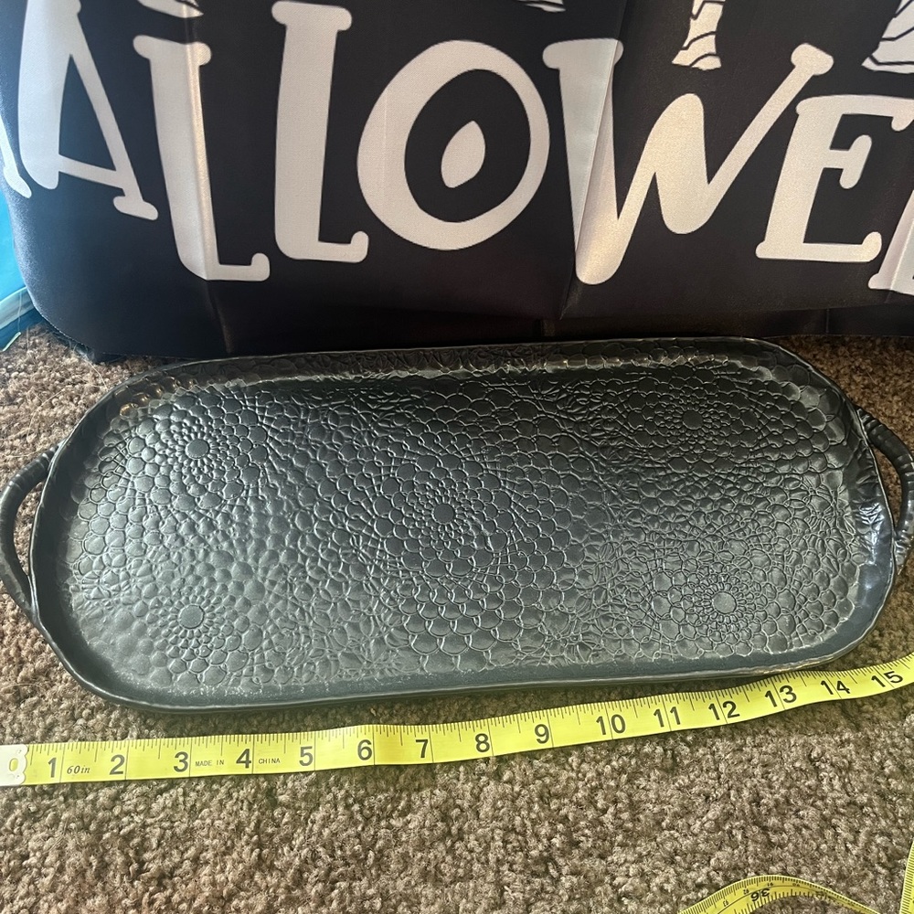 NWOT- Hand Embossed Iron Cheese tray